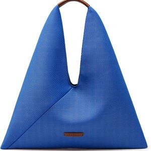 2/$40 ✨ NEWBELLA Knitted Shoulder Hobo Bag Blue Knit Slouchy Tote for Women NWT